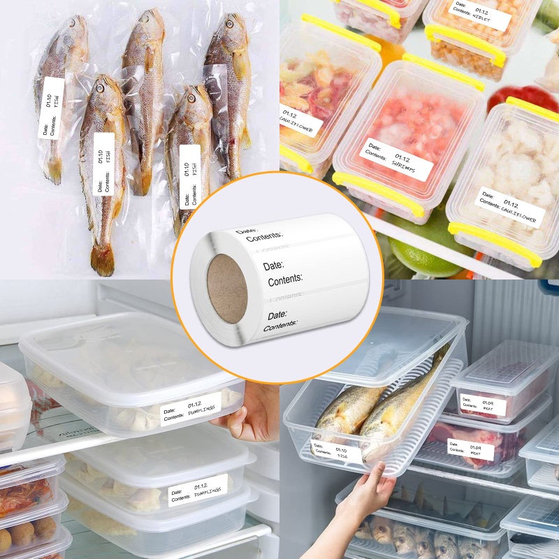 Labelebal 500pcs Food Labels 1 x 3 Inch Freezer Labels Removable for Food Containers  Mason Jar Labels  No Residue Food Storage Labels Perfect for Kitchen - Image 5